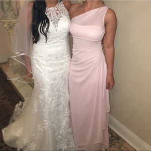 David's Bridal Bridesmaids dress - petal