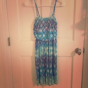 Blue/turquoise/white/navy dress