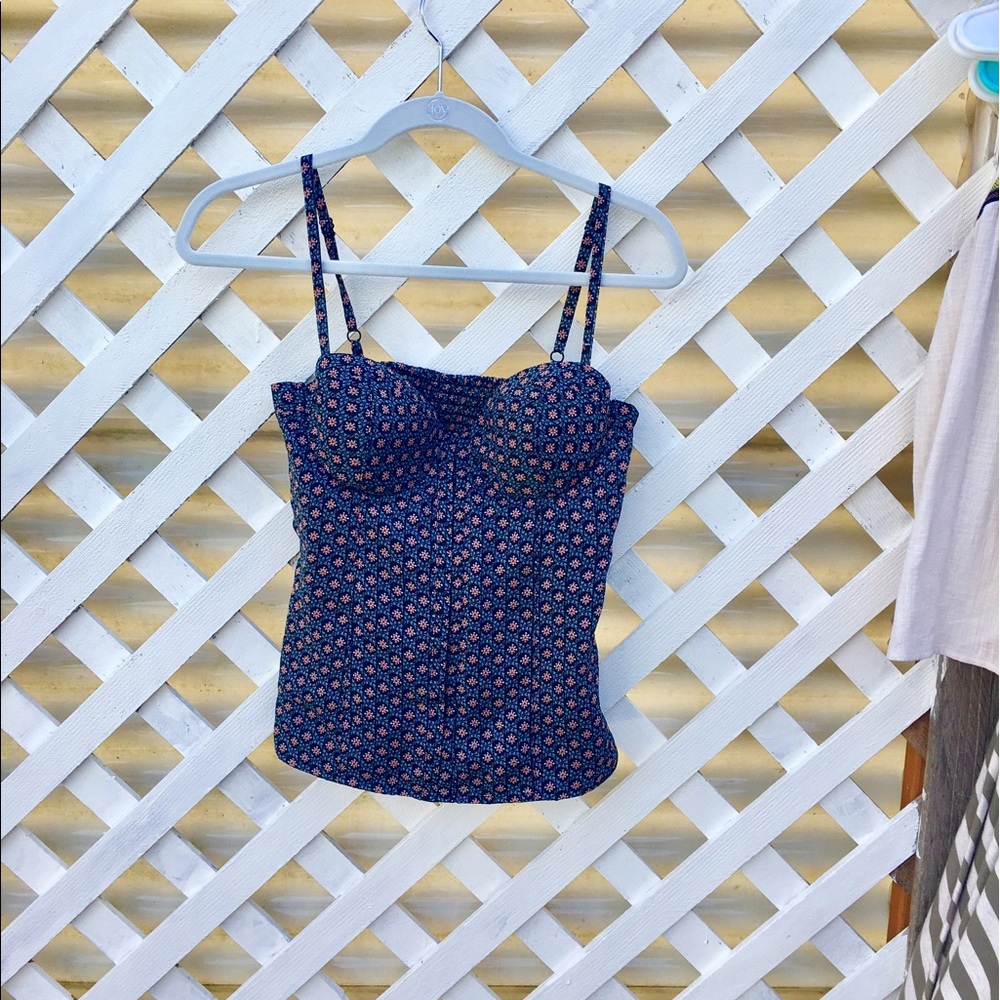 Boho Crop top/w built in bra