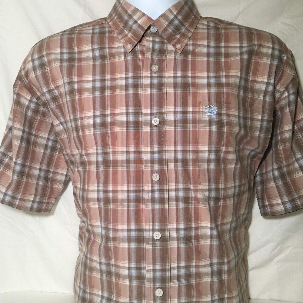 Cinch Men's Western Short Sleeve Plaid Button Down