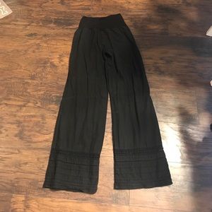 Black linen pants