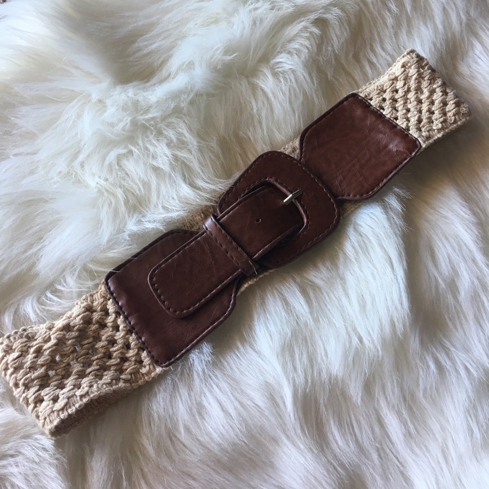 Dark tan waist belt