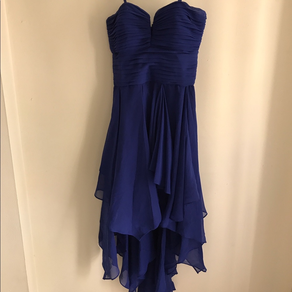 Blue asymmetrical dress