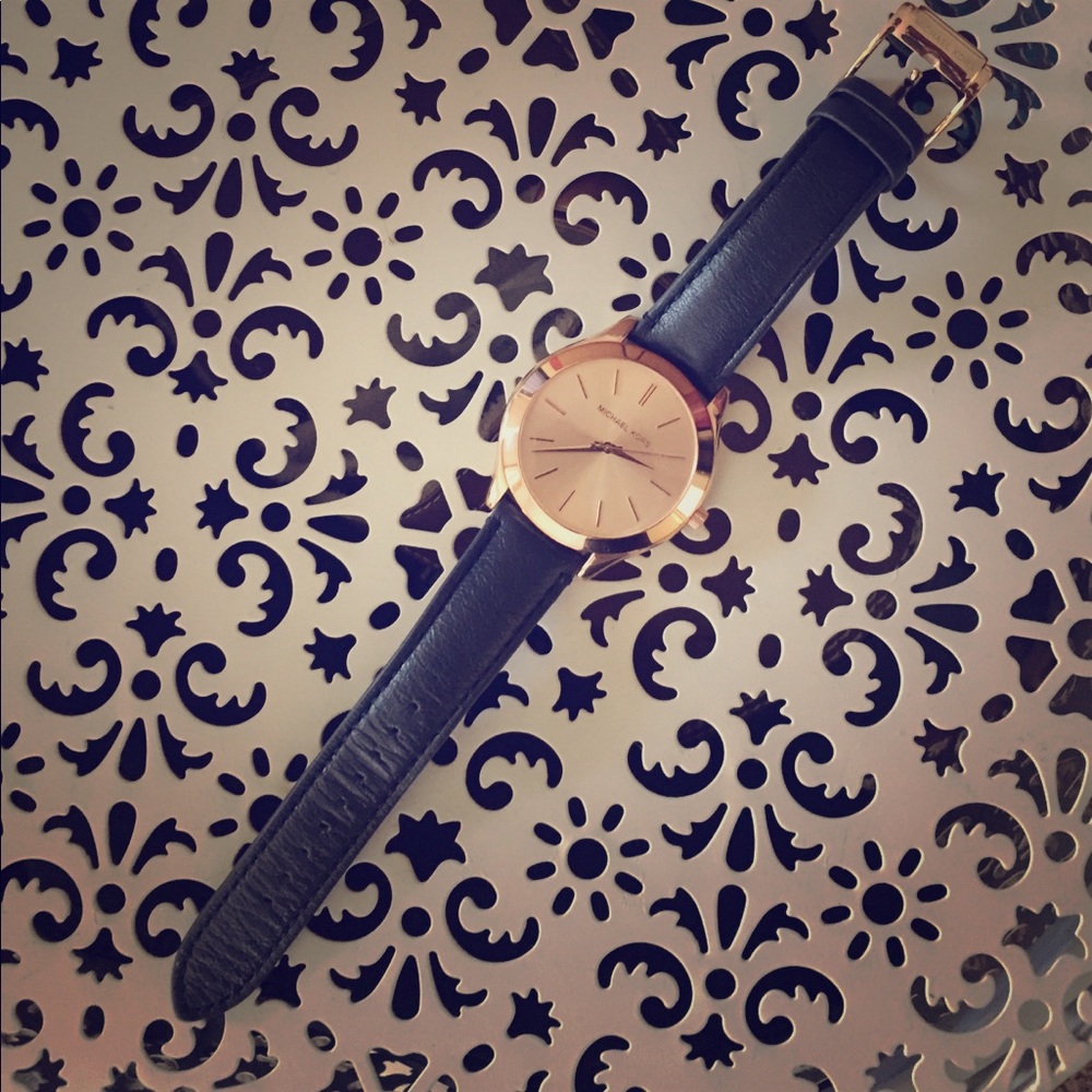 MK Leather Strap Watch