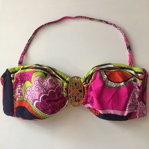 Trina Turk Bandeau Bikini Bra Top New Size 6 Med