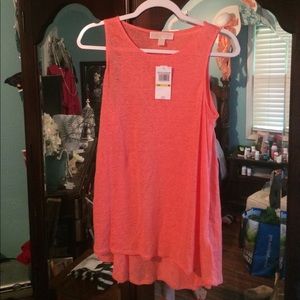 BRAND NEW MICHAEL KORS coral color sleeveless top