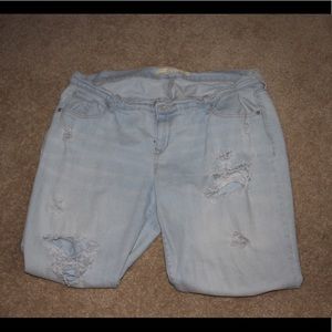 Ripped boyfriend jeans