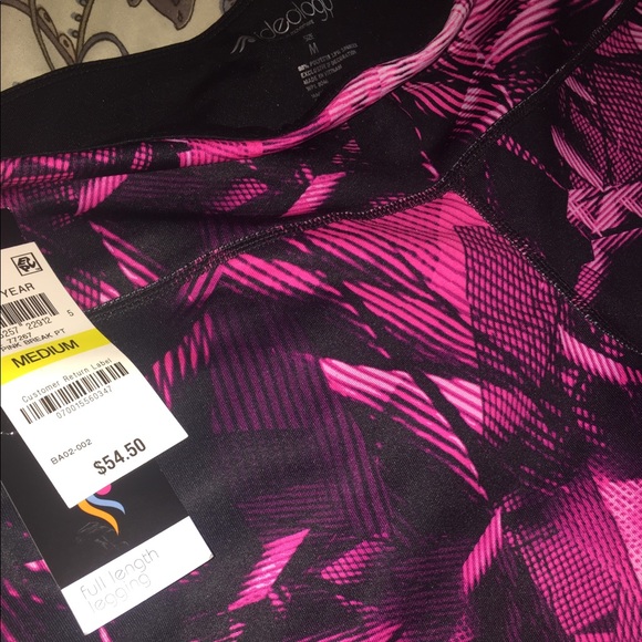 💕Pink/Black Ideology Leggings w/Mesh Inserts💕 - Picture 3 of 4