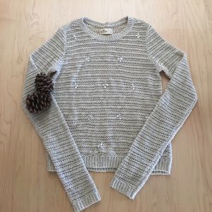 Sparkly Tan Hollister Sweater