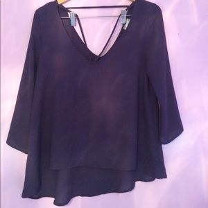 Purple blouse, V-neck