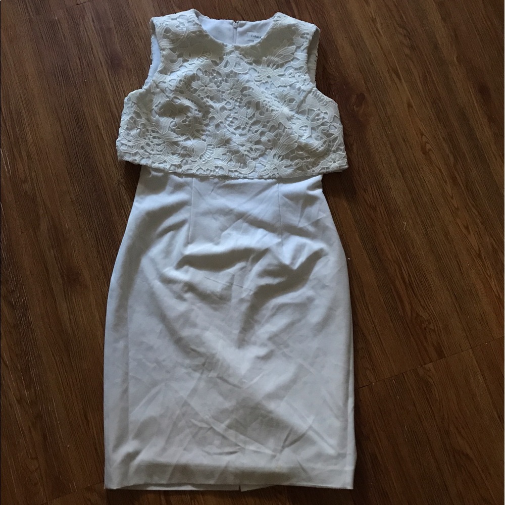 Sleeveless Lace Popover Sheath dress size 4 - Picture 2 of 4