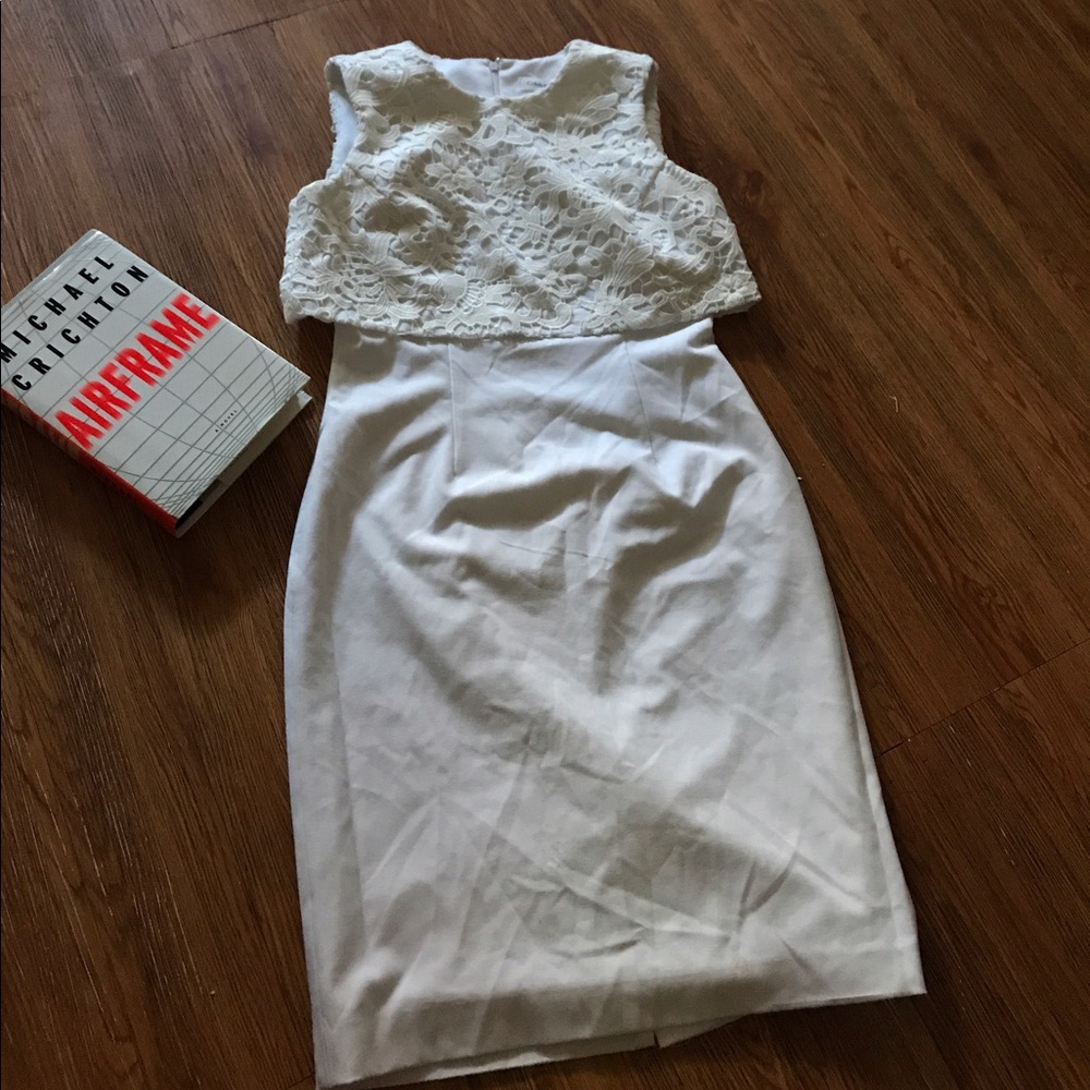 Sleeveless Lace Popover Sheath dress size 4 - Picture 3 of 4