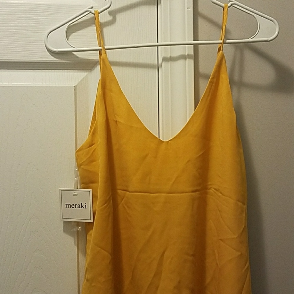 Meraki mustard golden yellow medium tank top