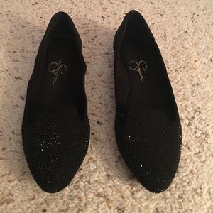 Jessica Simpson Pointy Toed Glittery Flats