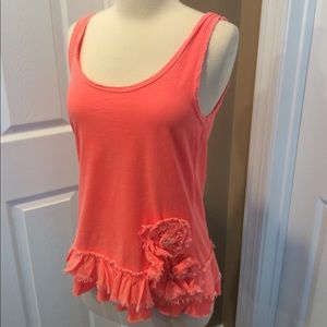 J crew coral neon tank SZ S nwot