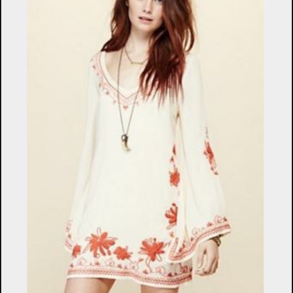 Free people sky fall dress cream
