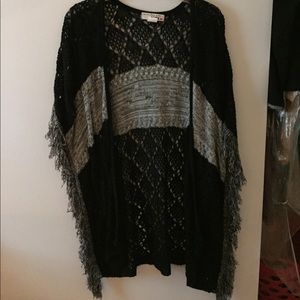 Black and gray grunge cardigan