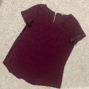 Express silky rolled sleeve blouse