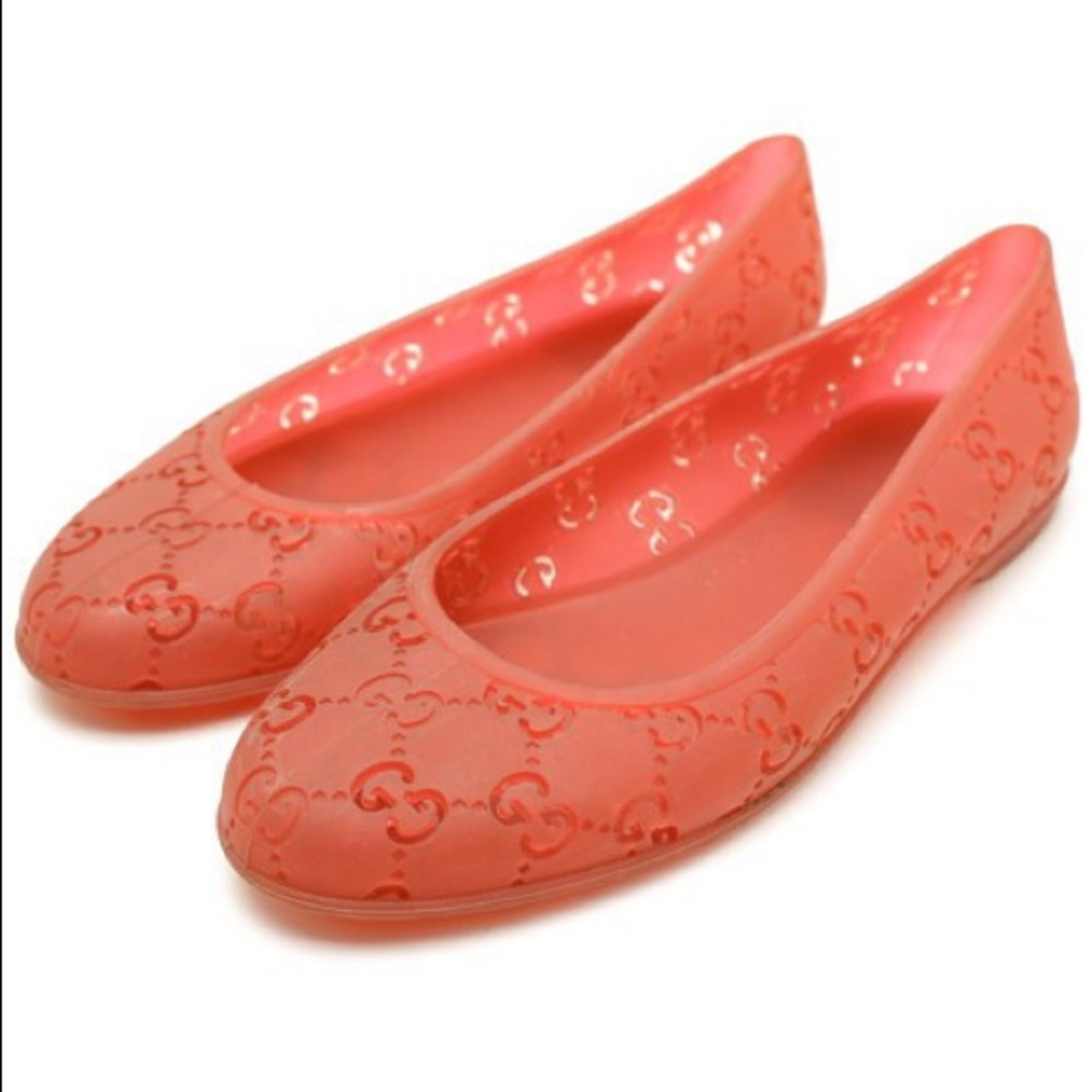 Gucci rubber flat pumps