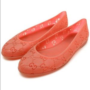 Gucci rubber flat pumps