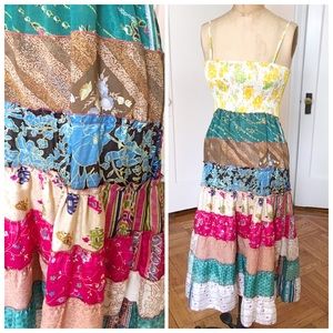 🆕multi print boho gypsy dress