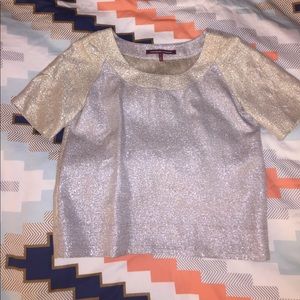 Shimmery structured top