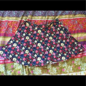 Forever 21 Floral Skater Skirt