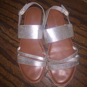 Madden Girl Steve Madden Silver Sandals Size 9/9.5