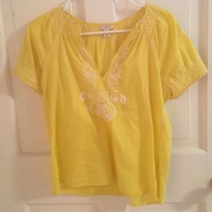 J Crew yellow shirt