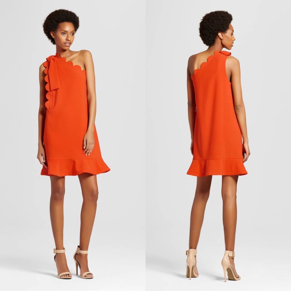 Victoria Beckham One Shoulder Dress with Bow