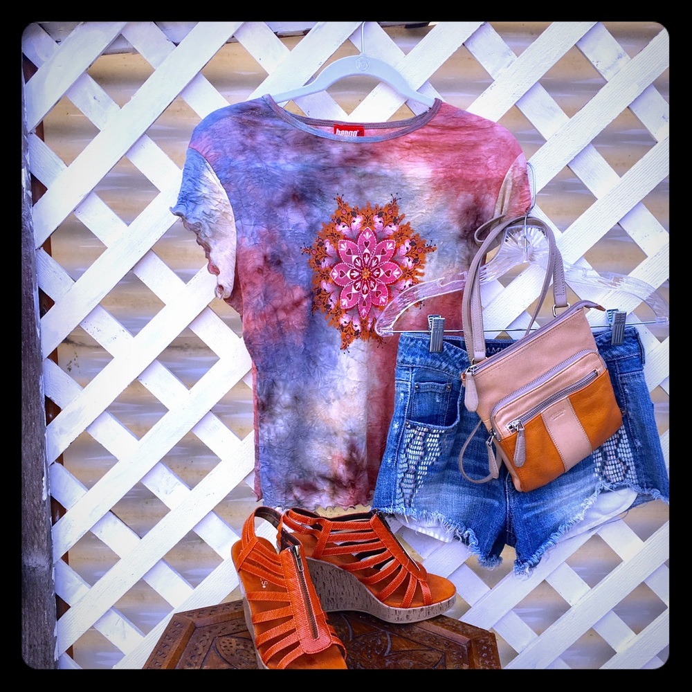 Boho Mandala /tie-die top
