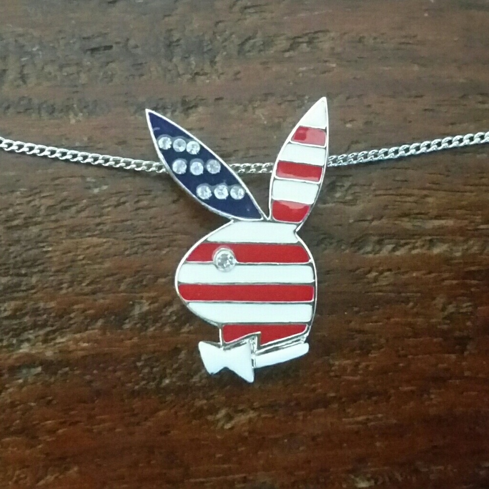 Playboy "American Flag" Bunny Necklace