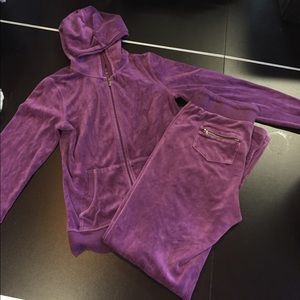 Velour track suit