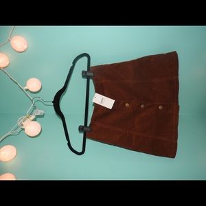 Button Up Corduroy Skirt