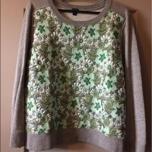 J. Crew embroidered sweatshirt