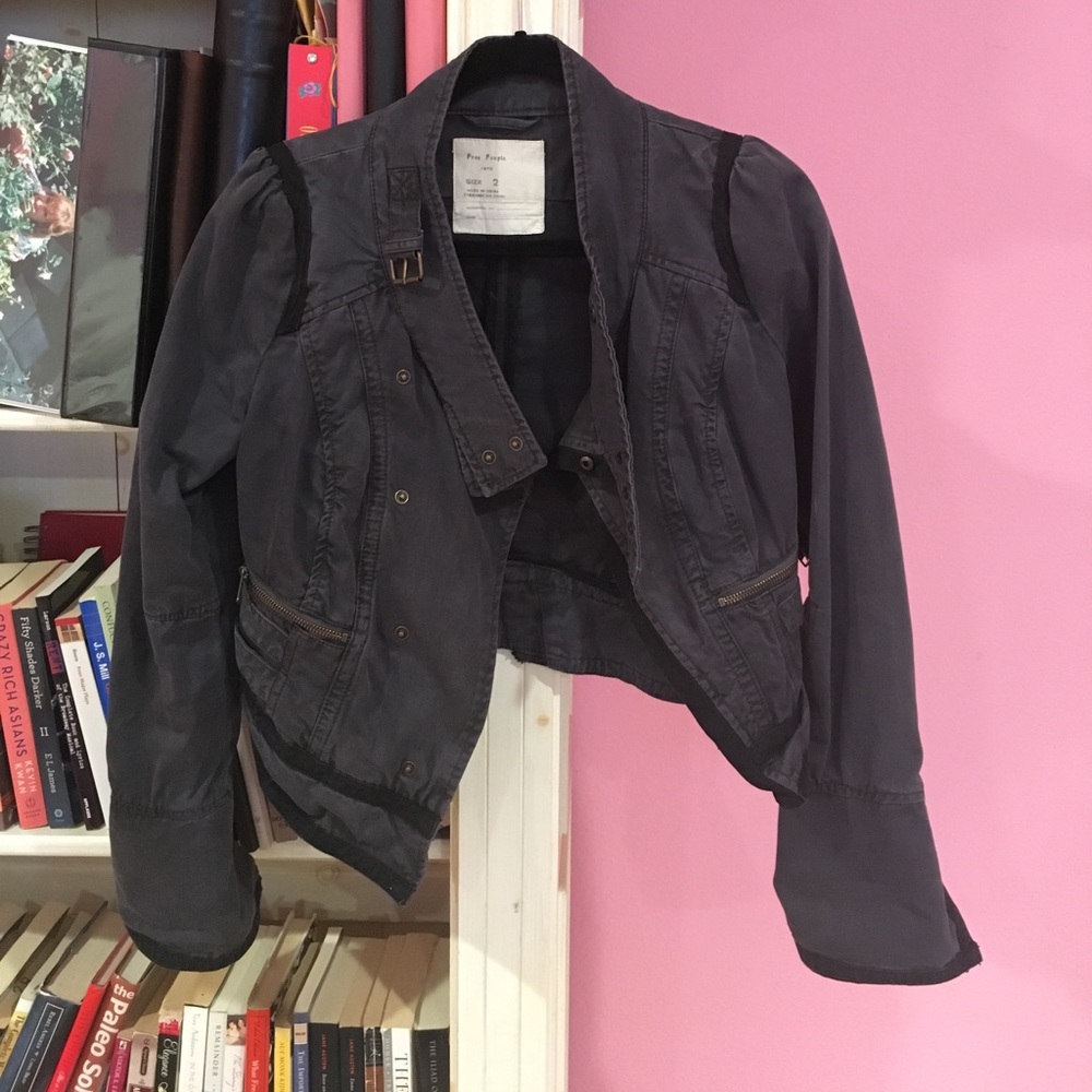 Free People Crop Moto Jacket
