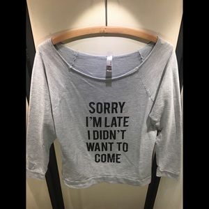 🐧 Gray "Sorry I'm Late" Sweatshirt