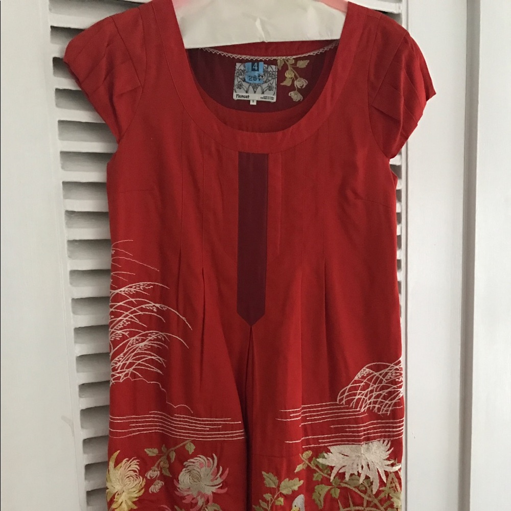 Asian hand-embroidered shift