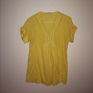Mustard color short sleeve shirt