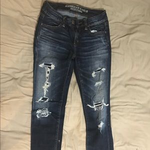 American eagle distressed skinny jeans