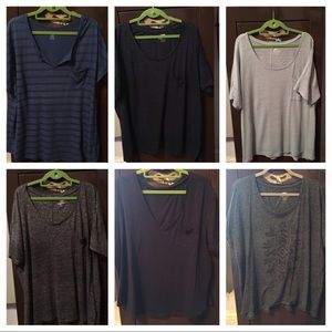 SOLD IN A BUNDLE ... 6 plus size tops