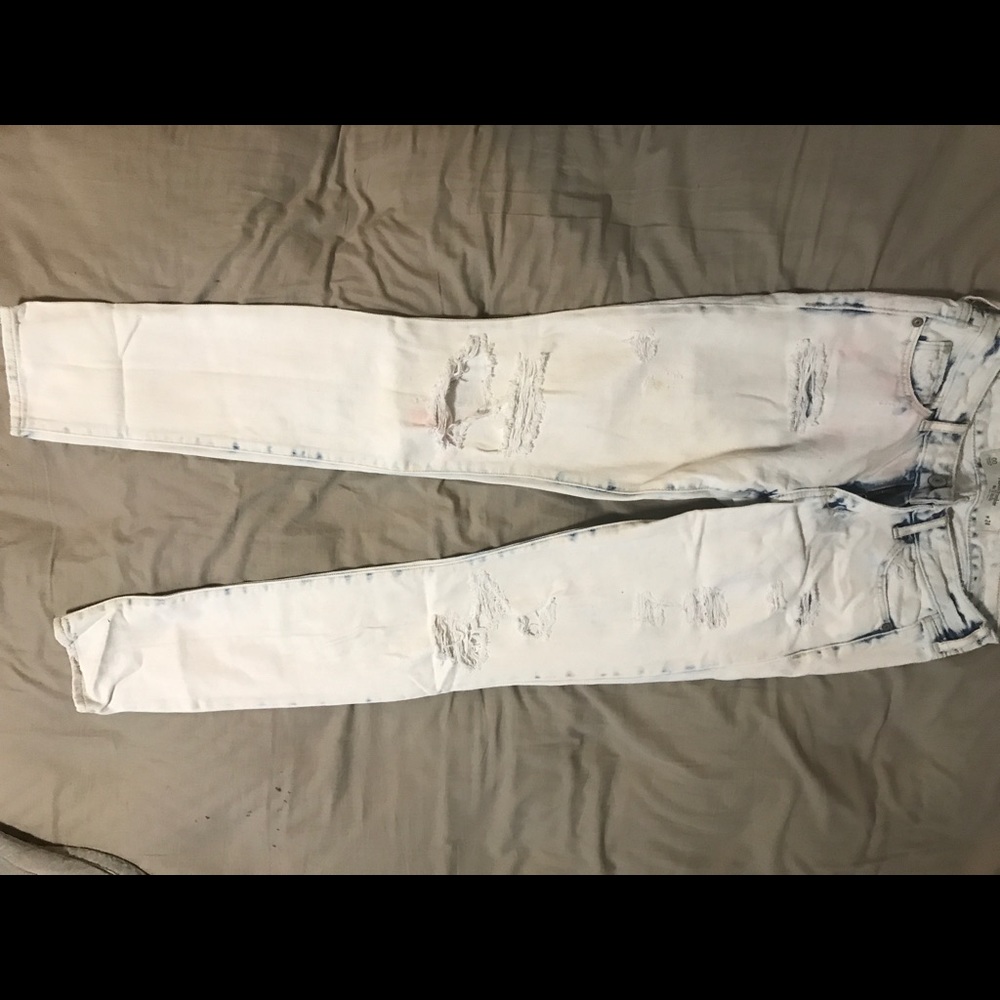Abercrombie and Fitch distressed skinny jeans
