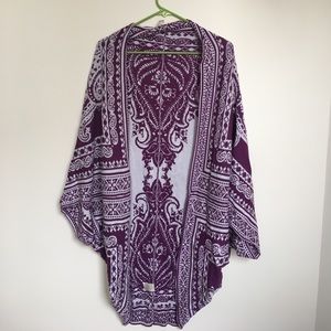 Francesca's purple cocoon sweater