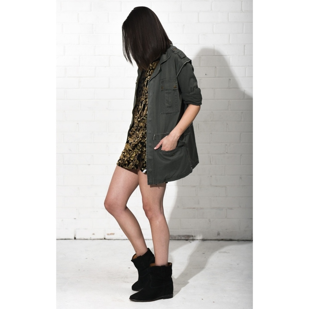 NWOT One teaspoon artillery duffle Military Green jacket