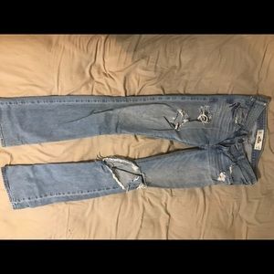 Hollister distressed boot cut jeans