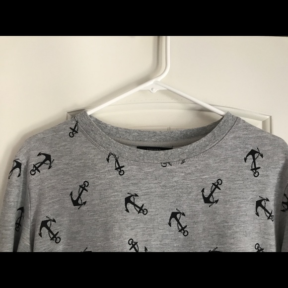 Grey Crewneck with Anchors - Picture 3 of 5
