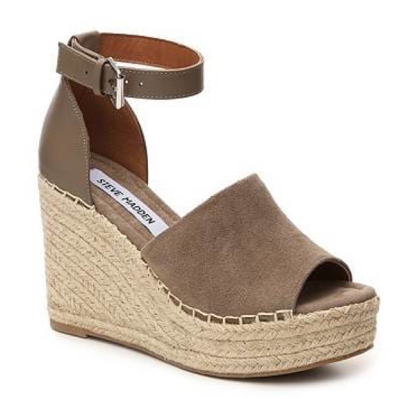 Steve Madden Shoes - Steve Madden Jaylen Taupe Espadrille Wedges