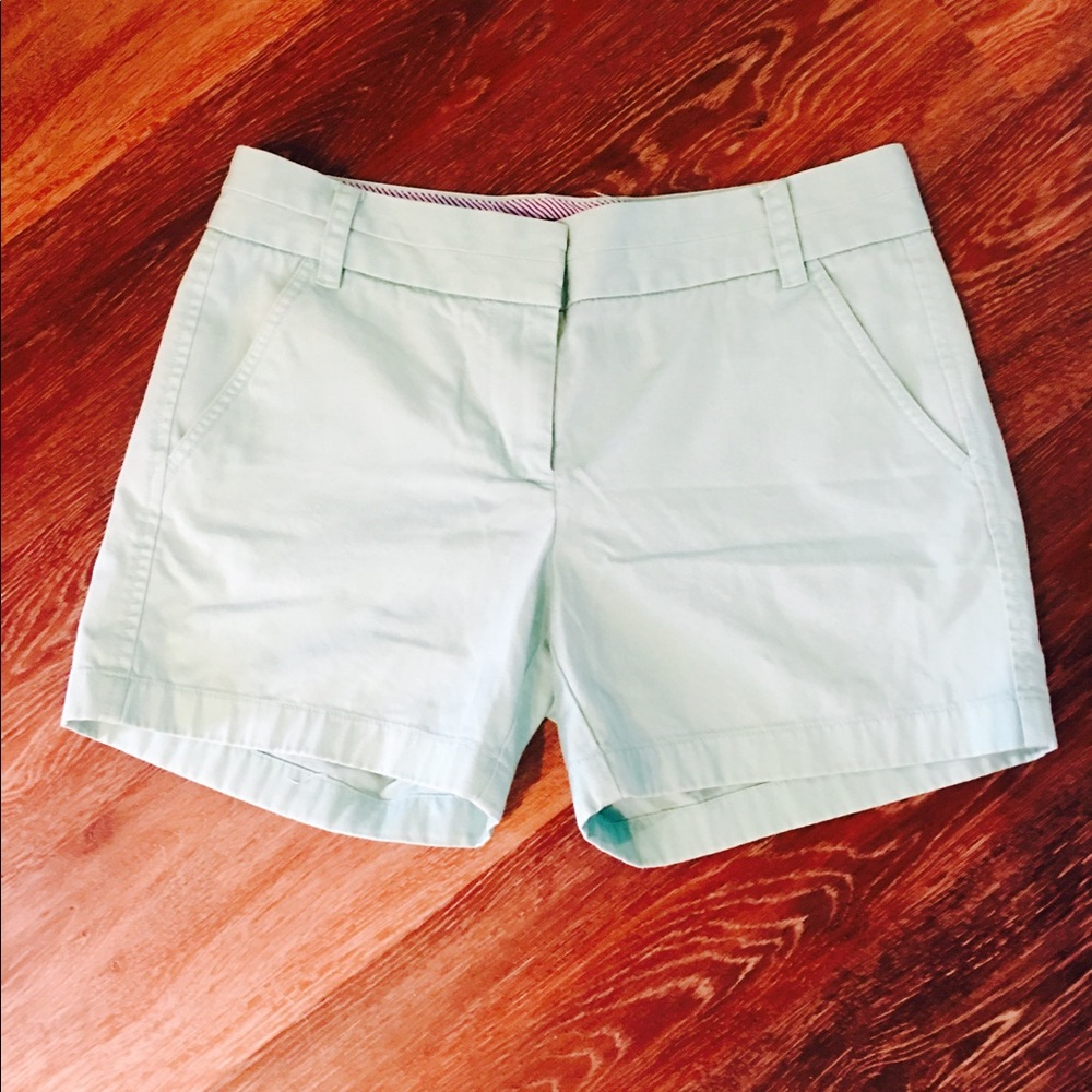 J. Crew Mint Chino Shorts