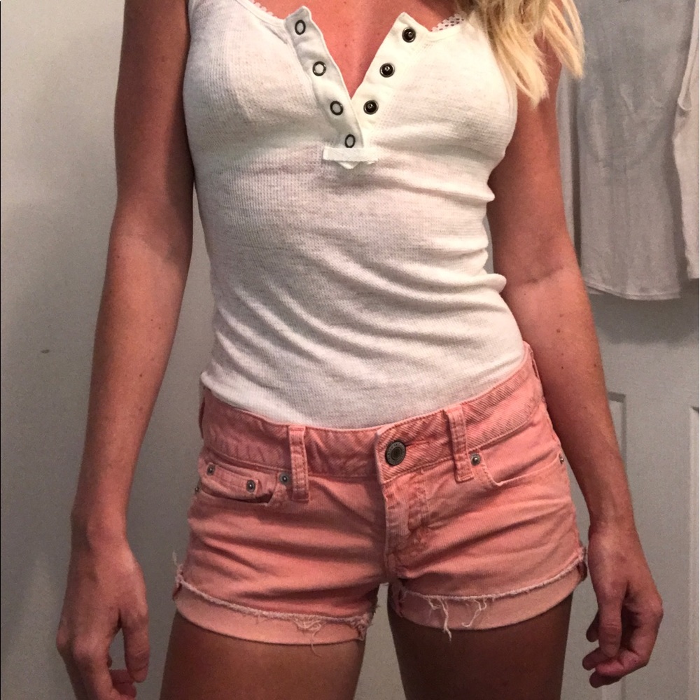 American Eagle corduroy cut off shorts