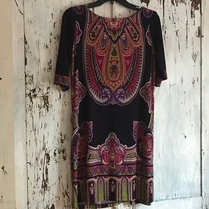 Sandra Darren Midi Multi-colored Dress